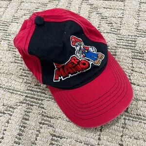 Kids Super Mario Red and Black Cap